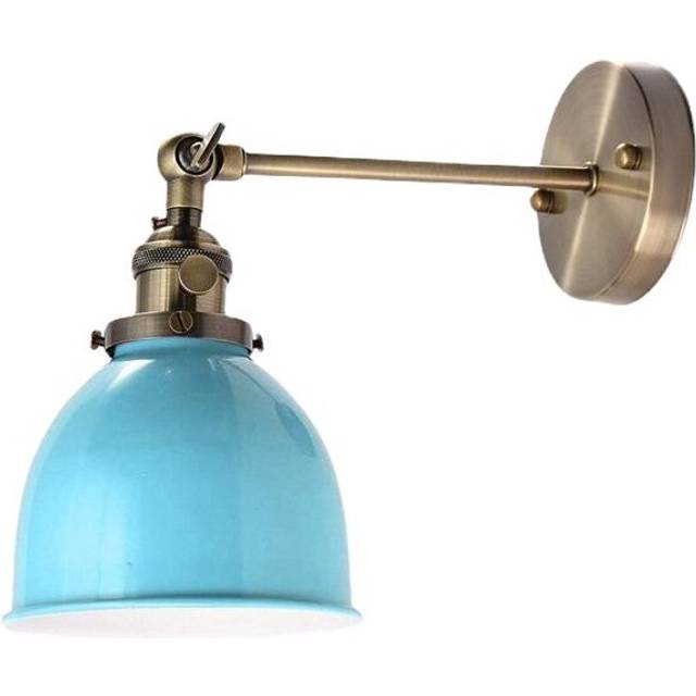(Powderblue) Modern Vintage Sconce Edison Wall Light Bulb Lamp shape Cafe Bar Coffee