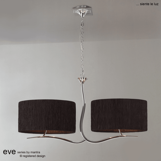 Mantra M1130/BS Eve Linear Pendant 2 Arm 4 Light E27 Polished Chrome B