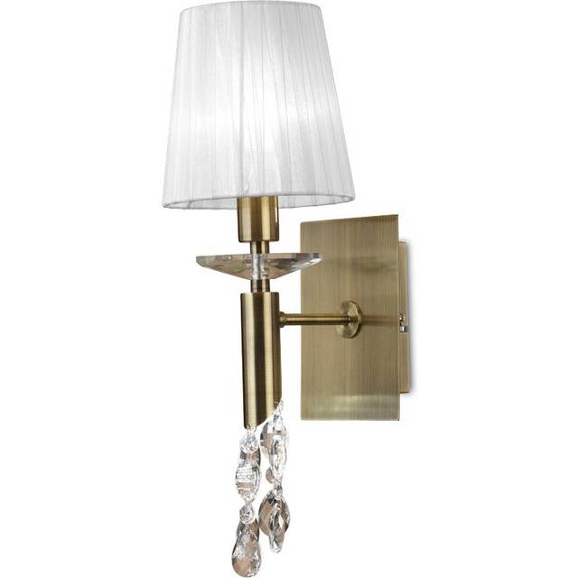 Mantra M3884/S/WS Tiffany Wall Lamp Switched 1+1 Light E14+G9 Antique
