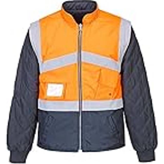 Portwest Hi-Vis 2-Tone Jacket - Reversible - Orange/Navy - Large