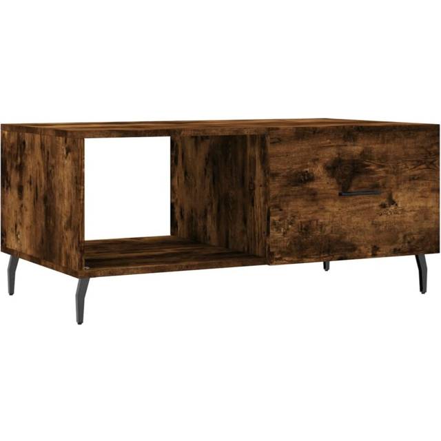 vidaXL Coffee Table Smoked Oak 90x50x40 cm Engineered Wood - Brown