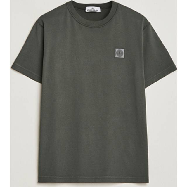 Stone Island, Topp, Herr, S, Bomull, Garment Dyed T-Shirt - gray (S)