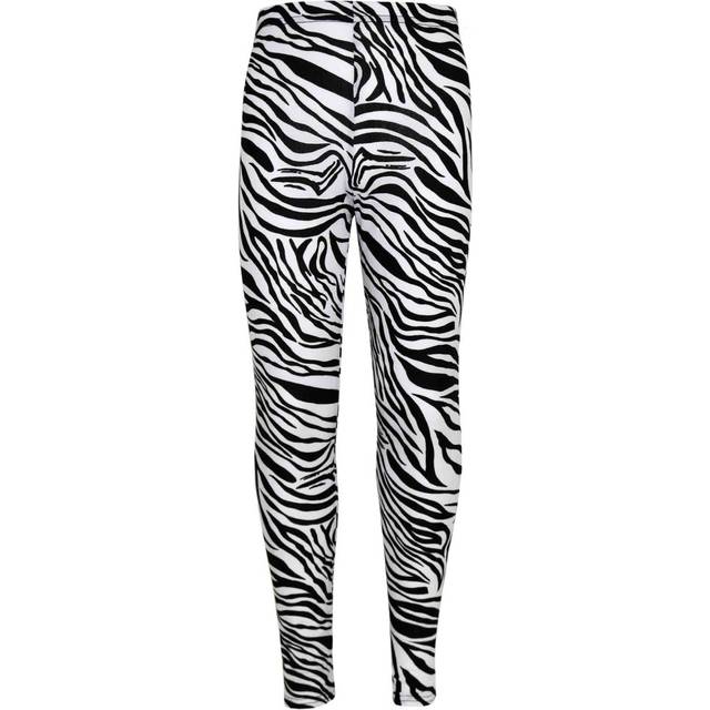 (13 Years, Zebra Print) Kids Girls Comic Graffiti Floral Leopard Tartan Aztec Print Leggings 5-13 Years