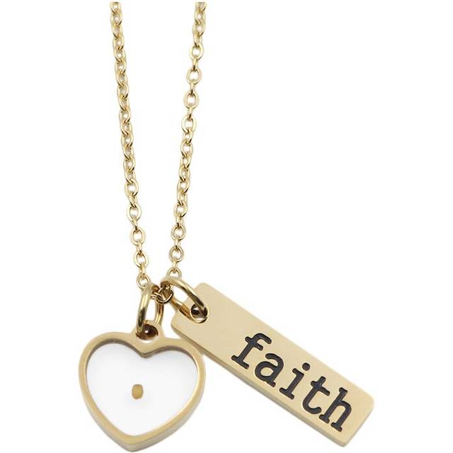 VILLWICE real mustard seed faith necklace stainless steel gold plated heart necklaces christian jewelry inspirational gift