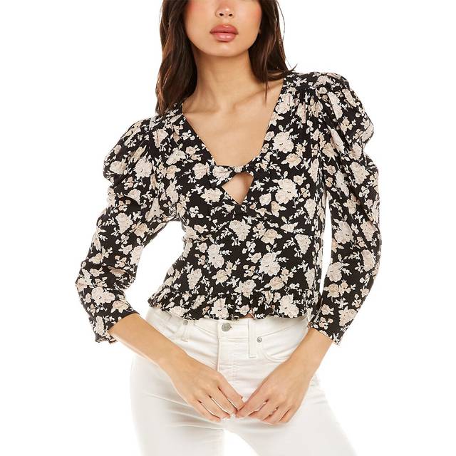 LoveShackFancy Louis Silk Blouse