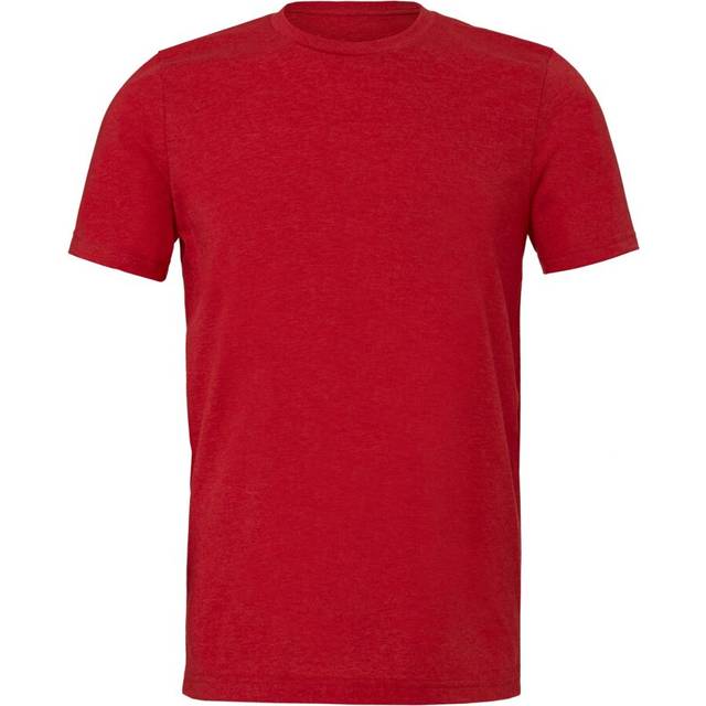(XS, Solid Red Triblend) Canvas Triblend Crew Neck T-Shirt / Mens Short Sleeve T-Shirt