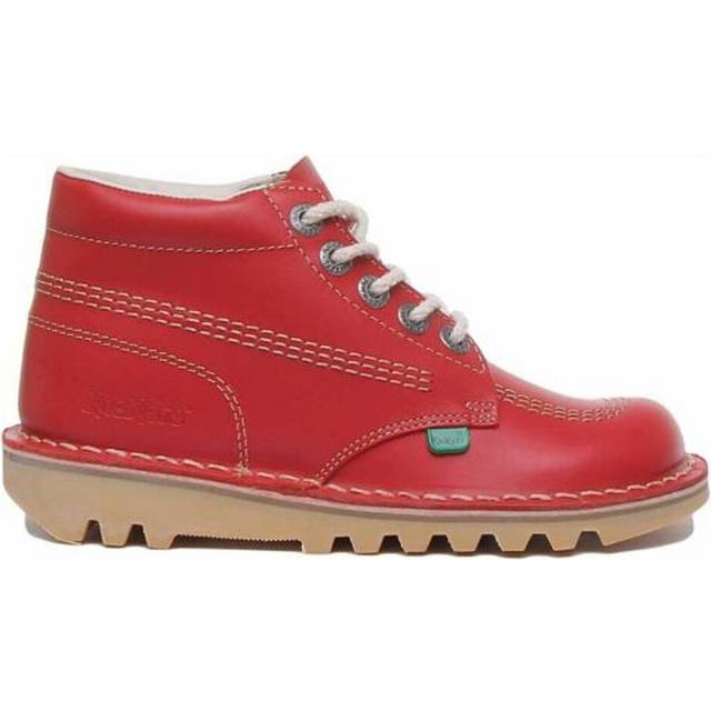 Kickers fur hiker kids red boots