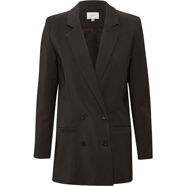 Gestuz, Jacka, Dam, M, Polyester, Snygg Box-Fit Blazer - brown (M)