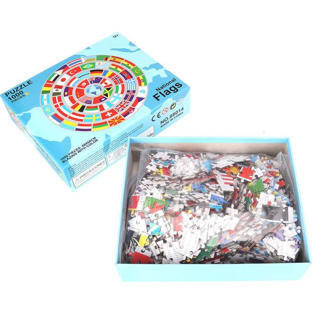 (National Flag) 1000Pcs DIY Colorful Arc National Flag Delicious Doughnuts Jigsaw Puzzle Suitable for Teenagers and Adults