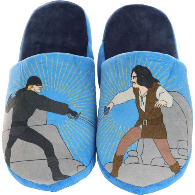 Princess Bride Sword Fight Adult Slippers - Gray&#47;Blue&#47;Beige (L/XL)