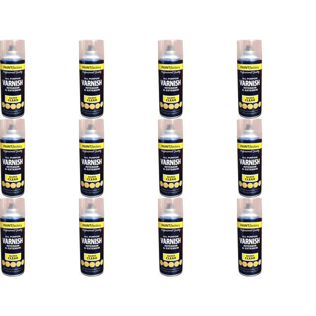 Paint Factory All Purpose Gloss Varnish Clear Spray Paint 400ml
