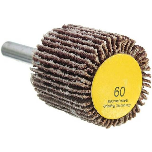 (60) 6mm Shank Sandpaper Grinding Wheel 60/80 Grit Dremel Accessory For Rotary Tool