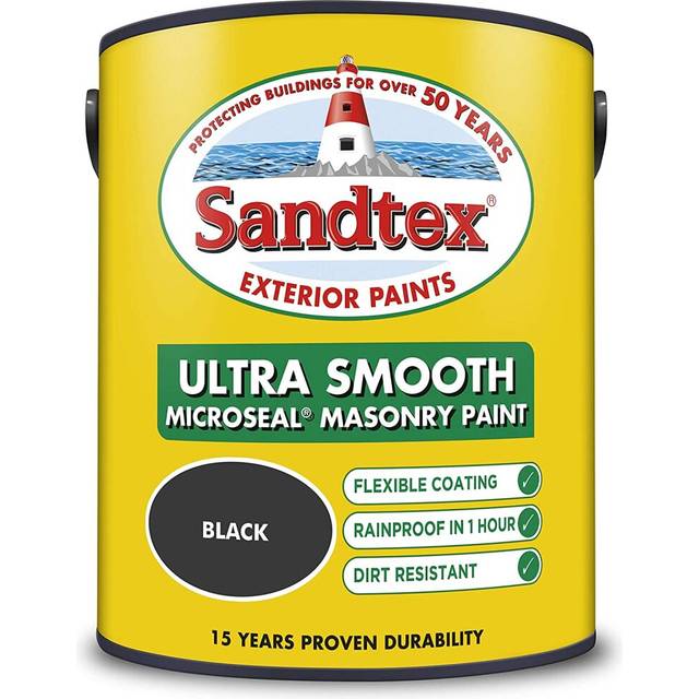 Sandtex 5L Smooth Masonry Paint Black