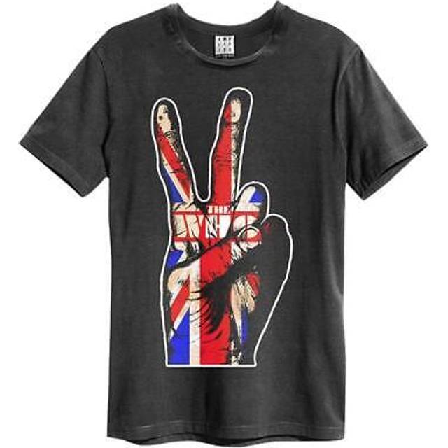 The Who Union Jack Hand Amplified Vintage Charcoal X Large T Shirt