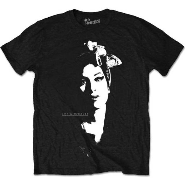 Amy winehouse men's scarf portrait t-shirt, black, large