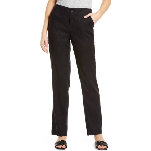 NYDJ Marilyn Straight Linen Blend Trousers