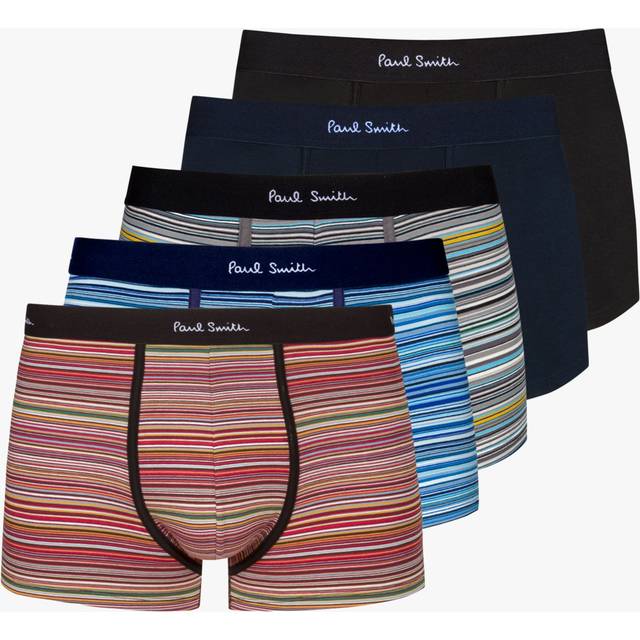 Paul Smith Stripe and Plain Trunks, Pack of 5, Multi
