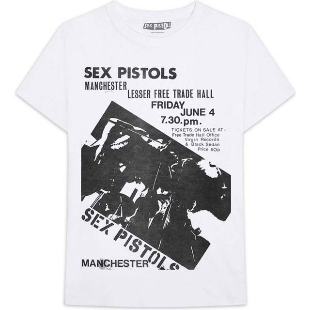 The Sex Pistols - Manchester Flyer Unisex X-Large T-Shirt - White