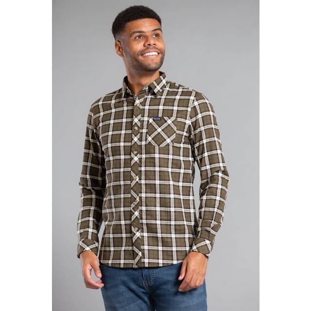 Cotton Long Sleeve Flannel Shirt - Khaki - Small - Tokyo Laundry