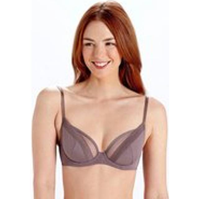 Pretty Polly Womens Naturals Non Padded Underwired Bra - Dusk - Violet - Size 32D