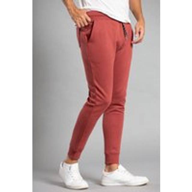 Tokyo Laundry Mens Red Cotton Blend Staple Drawstring Joggers - Size X-Large