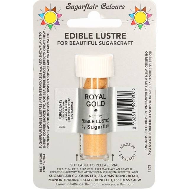 Royal Gold - Edible Lustre Dusting Colour 2g - Yellow/Gold