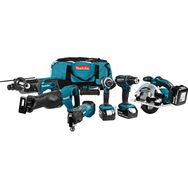 Verktygspaket Makita DLX6038T (DDF482 + DTD152 + DHR202 + DSS610 + DJR186 + DTM51);18 V; 3x5,0 Ah batt.
