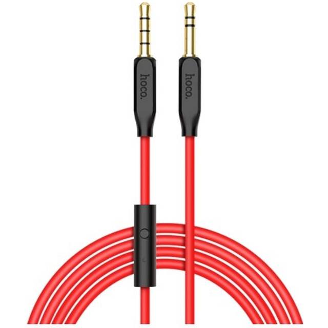 2Pcs UPA12 3.5mm Plug Male to 3.5mm Plug Male Gold-plated Connector Stereo AUX Cable with Mic, Length: 1m
