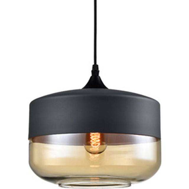 Clear Glass Pendant Light Vintage Industrial Chandelier Creative Metal Hanging Lamp Oval Lampshade for Loft Living Room Kitchen