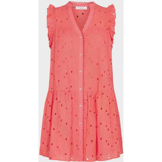 Co'Couture, Topp, Dam, XS, Bomull, Anglaise SS Klänning med Volangdetaljer