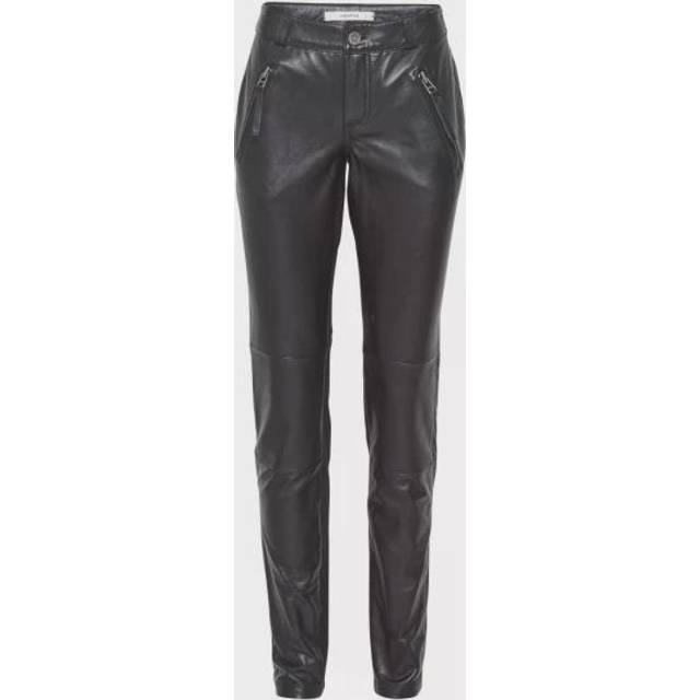 Gestuz, Byxor, Dam, L, Läder, Läderbyxor - black (L)
