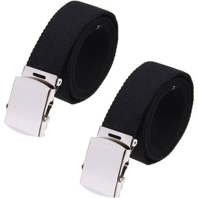 2X Cloth belt waistband Band Belt Black Men 38mm