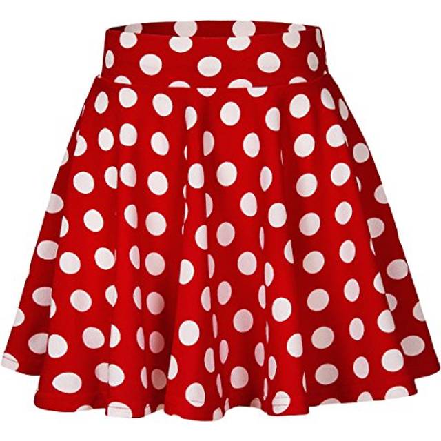 EXcHIc Womens casual Stretchy Flared Mini Skater Skirt Basic A-Line Pleated Midi Skirt (XL, 9)
