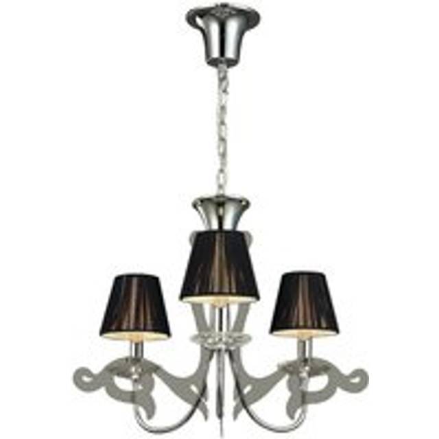 Mantra M0378 Acanto Pendant Round 3 Light E14 Polished Chrome Black Sh