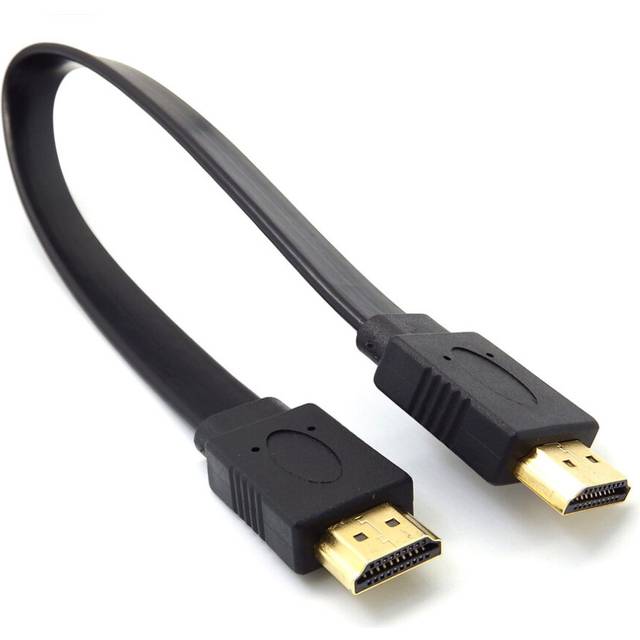 PortableFull HD Short HDMI-Compatible Male to Male Plug Flat Cable Cord for Audio Video HDTV TV PS3  Corrosion resistant