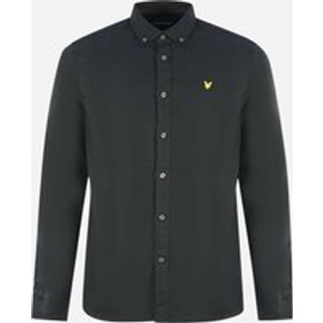Lyle & Scott Mens Black Long Sleeved Cotton Linen Shirt - Size X-Small
