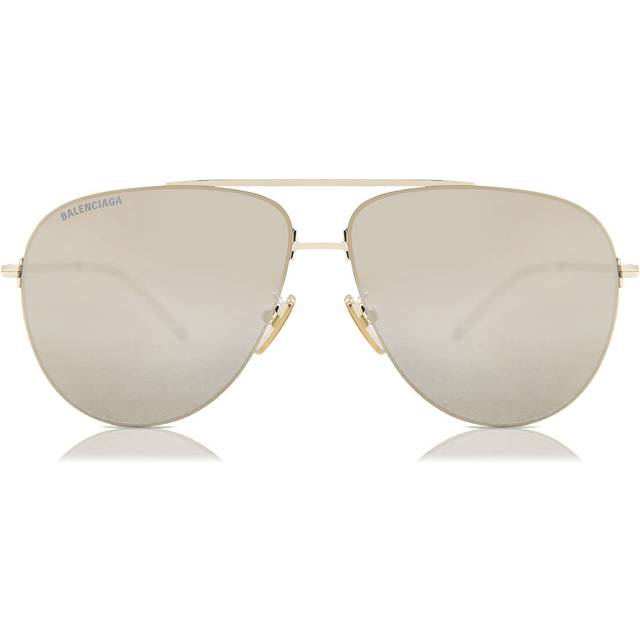 Balenciaga BB0013S 012 Men's Sunglasses Gold Size 64 (64)