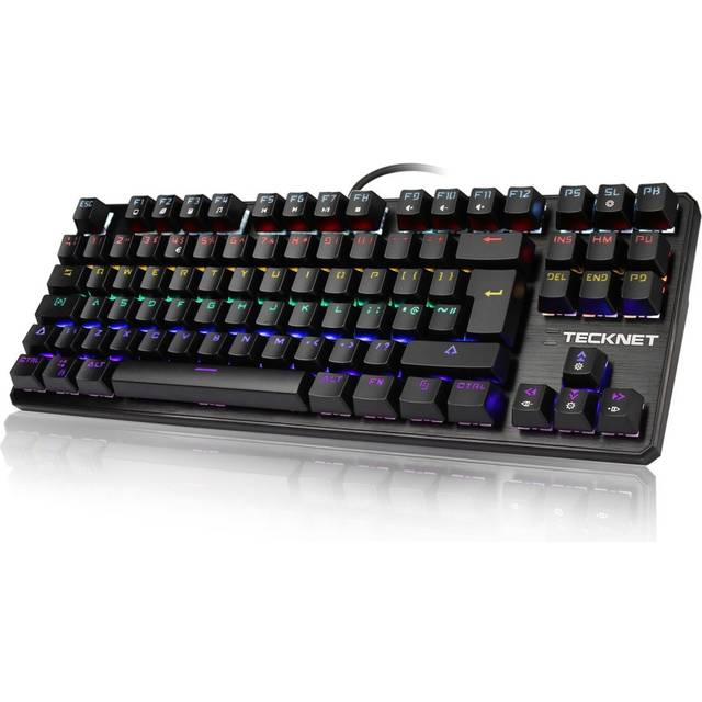 TeckNet Mechanical Keyboard Rainbow Backlit 88 Keys, UK Layout