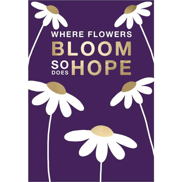 Where Flowers Bloom So Does Hope Sympathy Card Foiled Portobello Greeting Cards