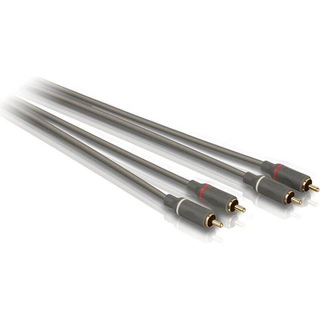 Philips SWA4523S/10 3M Stereo Audio Cable, 2 xRCA Male to 2 x RCA Male