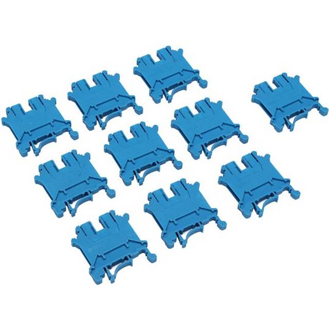 10pcs UK-3N Terminal Block Copper Sheet Din Rail Combined Terminal