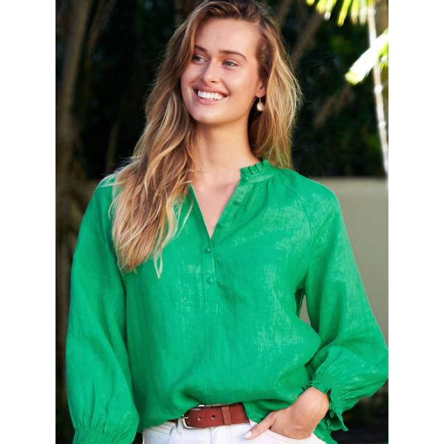 Danna Blouse | Gumdrop Green - Yellow