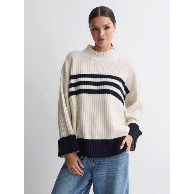 Reiss Misha Striped Rib Wool Jumper