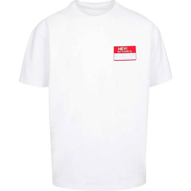 Oversized T-shirt Upscale Hey! My Name Is - Blanc - S