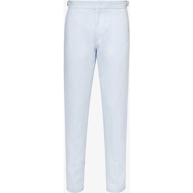 Orlebar Brown Mens Hush Griffon Tapered-leg Linen Trousers 30 - HUSH