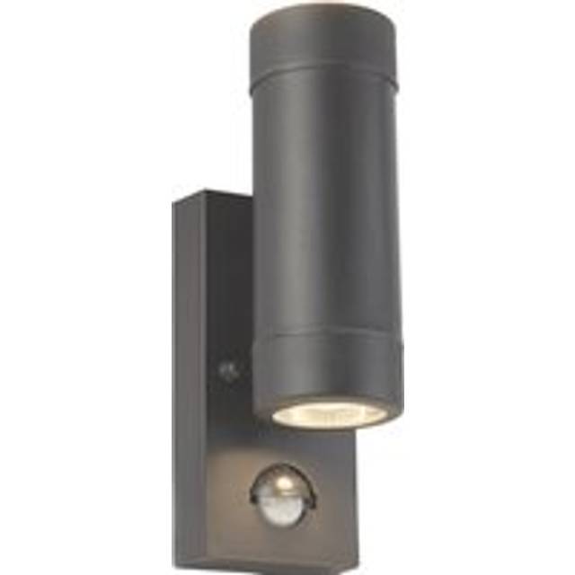 CGC VALENTINE Dark Grey Outdoor Double Wall Light With Motion Sensor