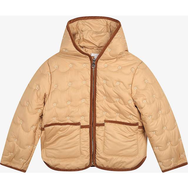 Chloé, Winterjackets, unisex, Brown, 10 Y, Hooded Quilted Coat