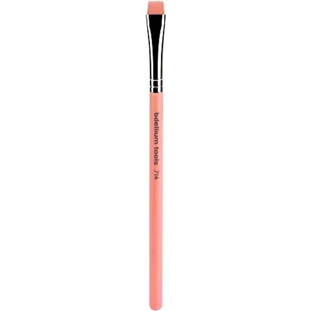 Bdellium Tools Professional Makeup Brush - Pink Bambu Series 714 Flat Eye Definer - With Soft Synthetic Fibers For Eye Definition Pink 1pc