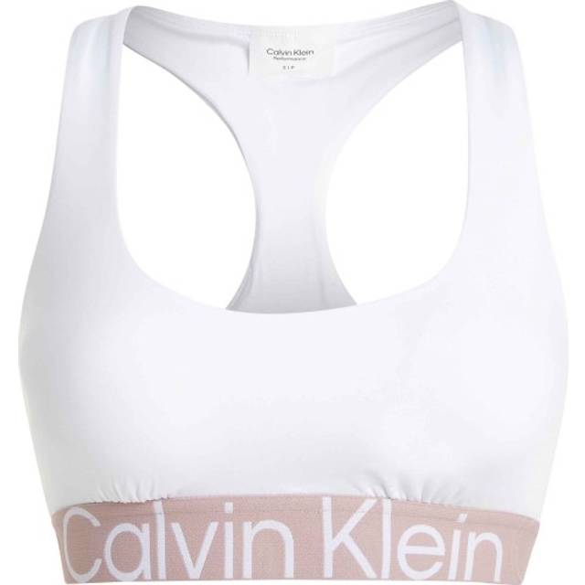 Calvin Klein Sport Medium Impact Sports Bra - Black/White - Medium * Kampanj *