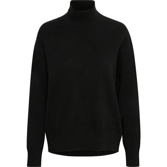 InWear, Stickade tröjor & koftor, Dam, M, Bomull, Tenley Turtleneck - black (M)